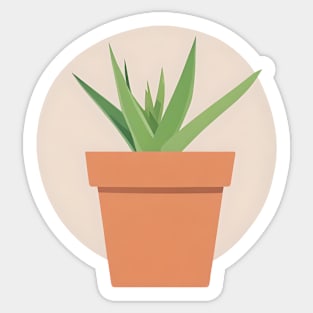 Aloe Vera Plant Design - Relaxing Nature Sticker